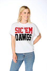 Sic 'Em Dawgs Chenille Team Top