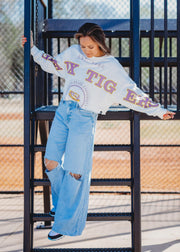 LSU Phipps Split Sleeve Cropped Sweatshirt