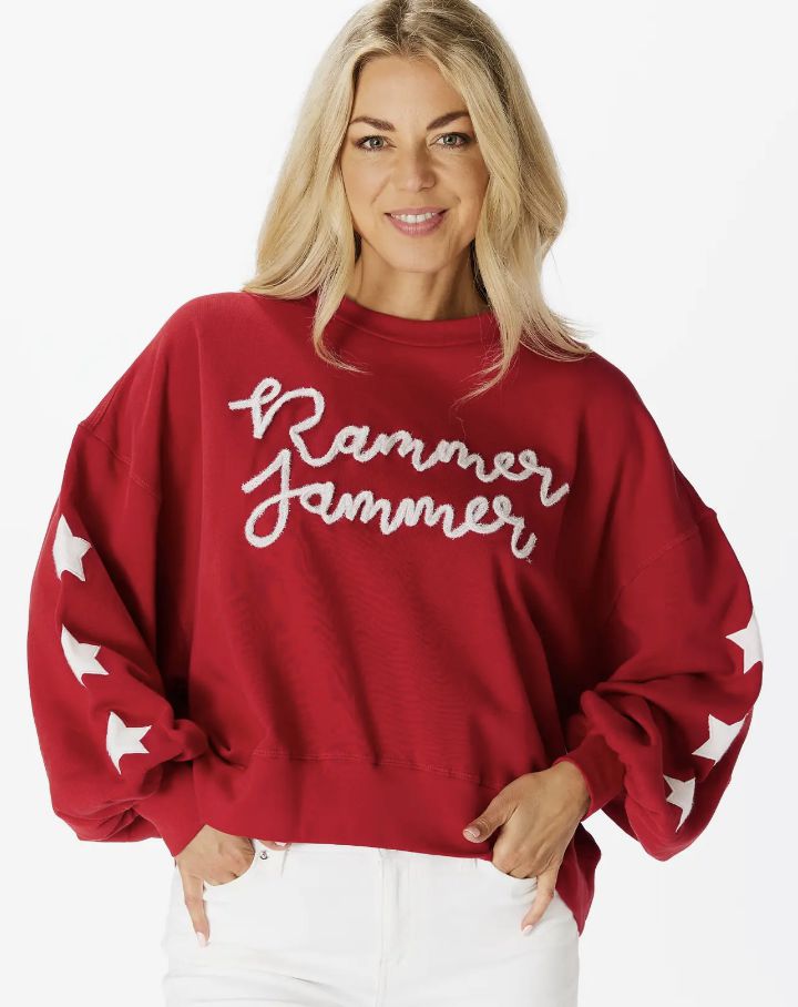 Alabama Glitter Script Balloon Pullover