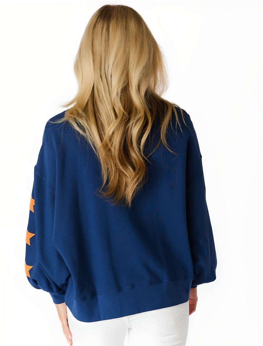 Auburn Glitter Script Balloon Pullover