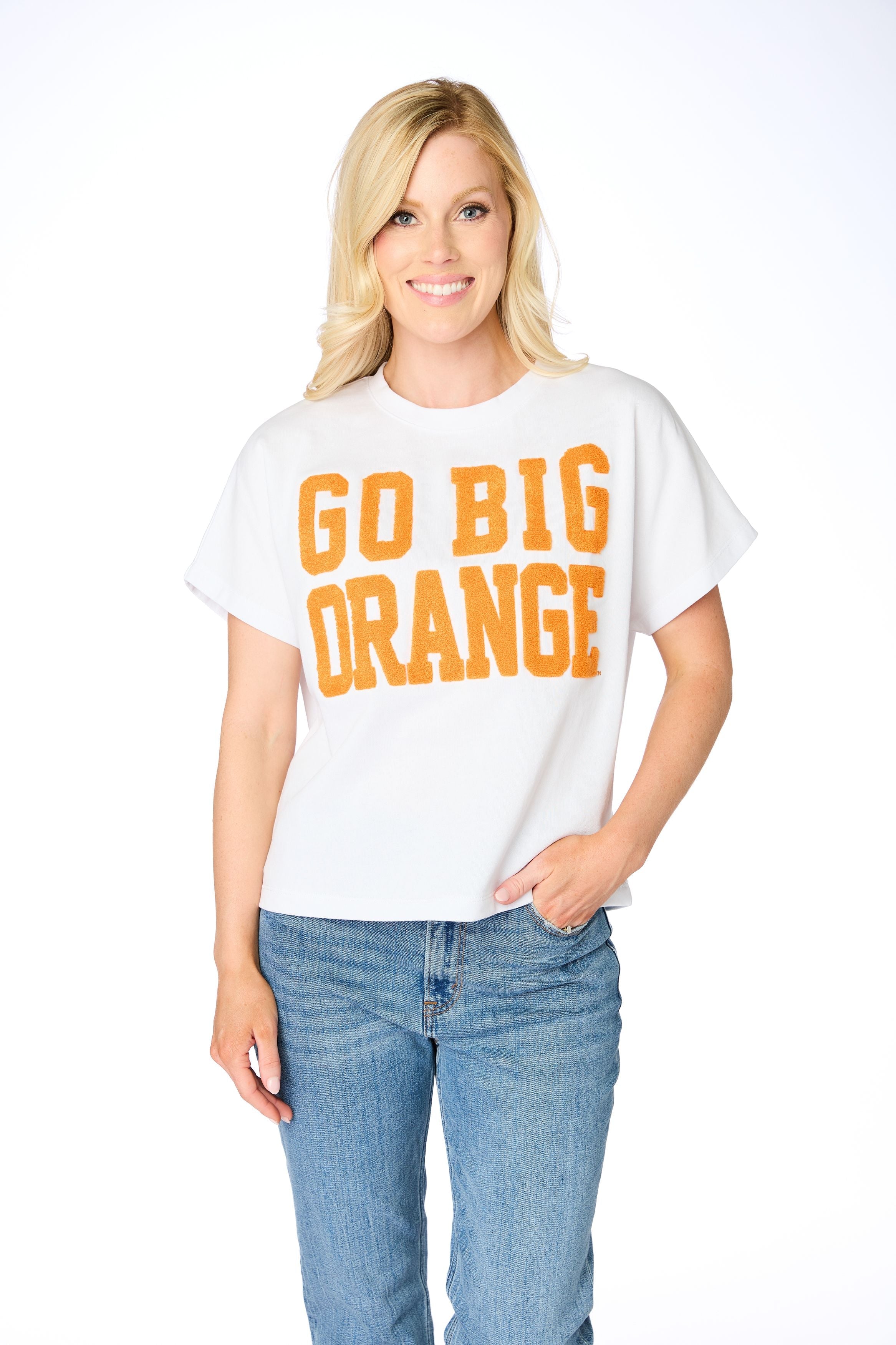 Go Big Orange Chenille Team Top