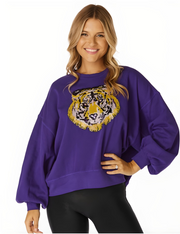 Lsu Tigers Sequin Pullover